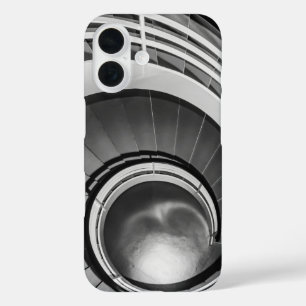 Coques iPhone 16 Escalier circulaire BW