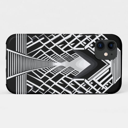 Coques Case-Mate iPhone Escalier monochromatique : Obélisque des contraste (Dos (Horizontal))