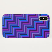 Coques Case-Mate iPhone Escaliers à rayures bleues et violettes (Dos (Horizontal))