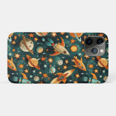 Coques Case-Mate iPhone Espace atomique milieu du siècle Orange sarcelle P (Dos (Horizontal))