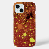 Coques Case-Mate iPhone Espace fractal - Cool Orange Abstrait (Verso)