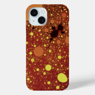 Coque Pour iPhone 15 Espace fractal - Cool Orange Abstrait