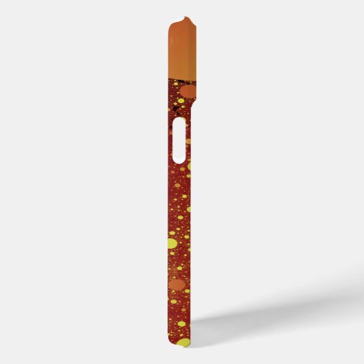 Coques Case-Mate iPhone Espace fractal - Cool Orange Abstrait (Verso / Droite)