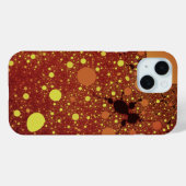 Coques Case-Mate iPhone Espace fractal - Cool Orange Abstrait (Verso (horizontal))