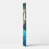 Coques Case-Mate iPhone Espace futuriste, arrière - plan nébuleux étoilé. (Verso / Droite)
