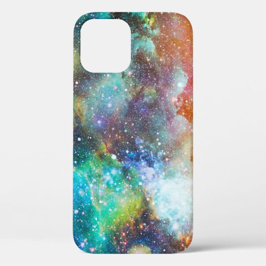 Coques Case-Mate iPhone Espace futuriste, arrière - plan nébuleux étoilé. (Verso)