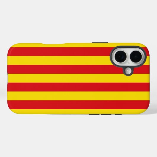 Coques Case-Mate iPhone Espagne : Drapeau de La Senyera Catalogne (Verso (horizontal))