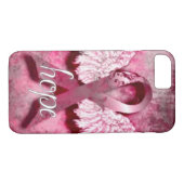 Coques Case-Mate iPhone Espoir rose de ruban par des conceptions de Vetro (Dos (Horizontal))