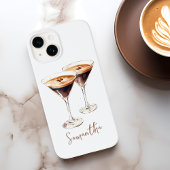 Coques Case-Mate iPhone Espresso Martini Brown Café Cocktail Nom personnal