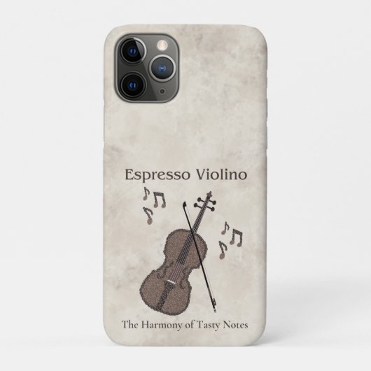 Coques Case-Mate iPhone Espresso Violino-Violon créé avec des grains de ca (Dos)