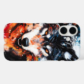 Coques Case-Mate iPhone Esprit de loup sauvage abstrait (Verso (horizontal))