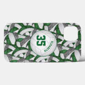 Coques Case-Mate iPhone esprit d'équipe gris vert cadeaux filles volley-ba (Verso (horizontal))