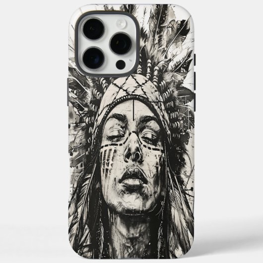 Coques Case-Mate iPhone Esprit guerrier sous forme artistique (Verso)