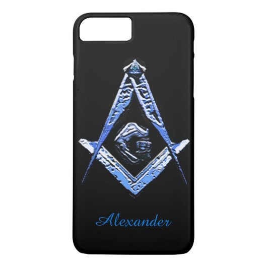 Coques Case-Mate iPhone Esprit maçonnique (bleu) (Dos)