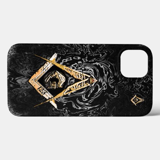 Coques Case-Mate iPhone Esprit maçonnique (YellowishSwish) (Verso (horizontal))