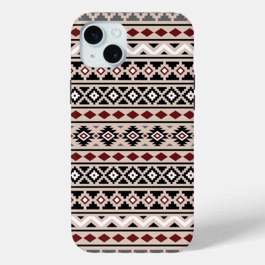 Coques Case-Mate iPhone Essence Aztèque II Ptn Noir Blanc Gris Rouge Sable (Verso)