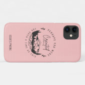 Coques Case-Mate iPhone Esther personnalisée Bible Verse Blush Christian (Dos (Horizontal))