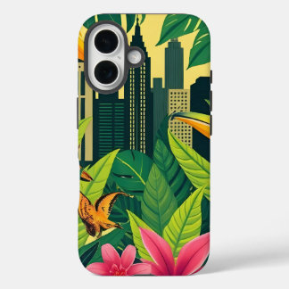 Coques iPhone 16 esthétique de jungle urbaine