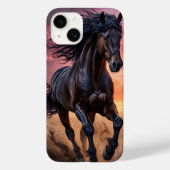Coques Case-Mate iPhone Esthétique du cheval noir (Verso)