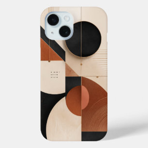 Coque Pour iPhone 15 Esthétique géométrique neutre de luxe