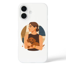 Esthétique moderne de maman de chien avec un chiot