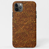 Coques Case-Mate iPhone Estilo alvenaria rústica marrom e tom dourado (Dos)