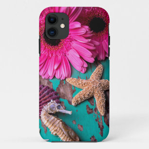 Case-Mate iPhone Case Estrades et hippocampe roses avec des étoiles de