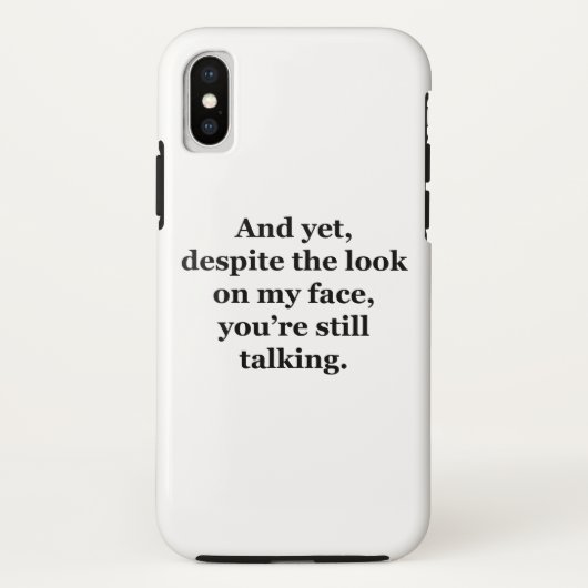 Coques Case-Mate iPhone Et pourtant, malgré le regard sur mon visage (Dos)