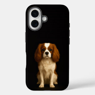 Coques iPhone 16 Étain 4 Luxe iPhone 16 Mate, Cavalier Spaniel