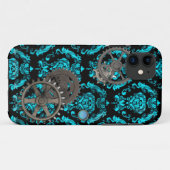 Coques Case-Mate iPhone Étain et turquoise Steampunk Casemate (Dos (Horizontal))