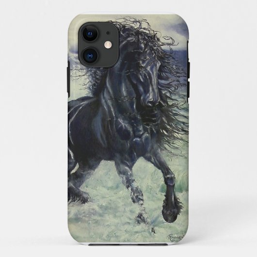 Coques Case-Mate iPhone Étalon de noir "de tempête frisonne" dans l'océan (Dos)