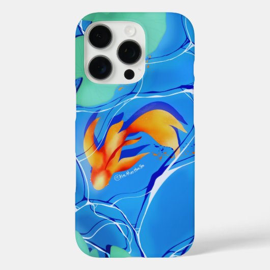 Coques Case-Mate iPhone Étang de carpes koï Bleu Jardin iPhone 16 (Verso)