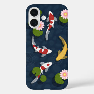 Coques iPhone 16 Étang de carpes koï japonaises