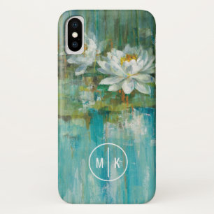Coques Pour iPhone Étang de nénuphar du monogramme  