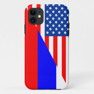 Case-Mate iPhone Case etat-unis russie demi-drapeau états-unis