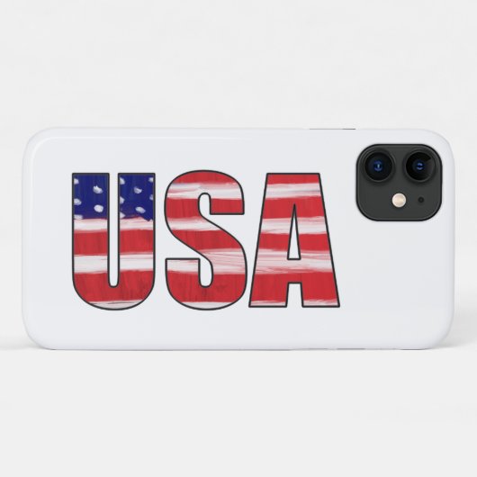Coques Case-Mate iPhone États-Unis aux couleurs du drapeau (Dos (Horizontal))