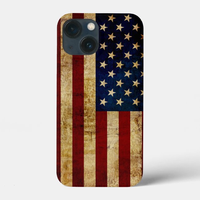 Coques Case-Mate iPhone États-Unis / Drapeau Grunge (Verso)