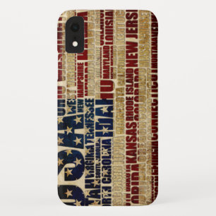 Case-Mate iPhone Case États-Unis et leurs États fédéraux en étoiles et b