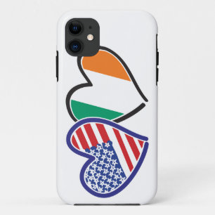 Coque Case-Mate Pour iPhone États-Unis Irlande Coeur drapeaux