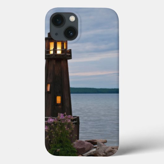 Coques Case-Mate iPhone États-Unis, Michigan. Phare de Yard Decoration (Verso)