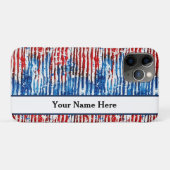 Coques Case-Mate iPhone États-Unis modernes étoiles et rayures (Dos (Horizontal))
