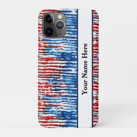 Coques Case-Mate iPhone États-Unis modernes étoiles et rayures (Dos)