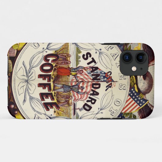 Coques Case-Mate iPhone États-Unis Notre Café Standard (Dos (Horizontal))