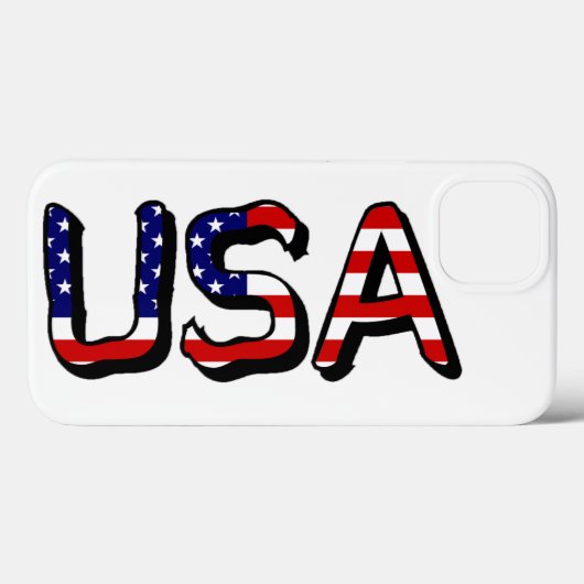 Coques Case-Mate iPhone États-Unis superposés sur l'iphcnt drapeau américa (Verso (horizontal))