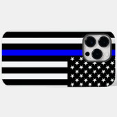 Coques Case-Mate iPhone États-Unis Thin Blue Line (Verso (horizontal))