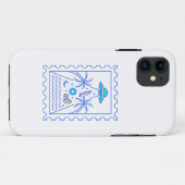 Coques Case-Mate iPhone Été À L'Invasion Timbre Postal (Dos (Horizontal))