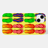 Coques Case-Mate iPhone Été Amusant, tongs colorés (Verso (horizontal))