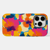 Coques Case-Mate iPhone Été brillant Modèle Floral moderne (Verso (horizontal))