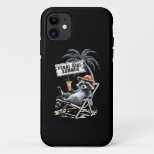 Case-Mate iPhone Case Été de fille sauvage plage drôle raton laveur