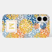 Coques Case-Mate iPhone Été Floral Abstrait Couleurs lumineuses Monogrammé (Verso (horizontal))